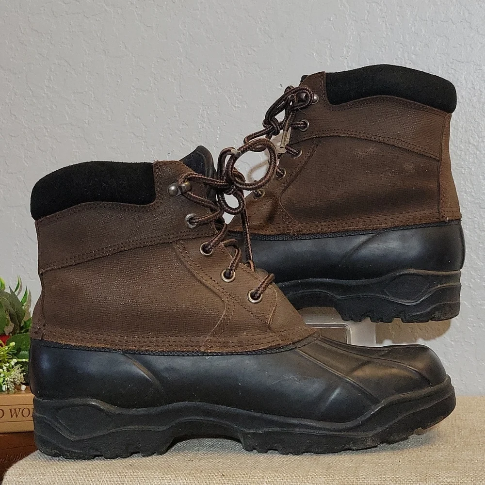 Leather Upper Rain Boot 10